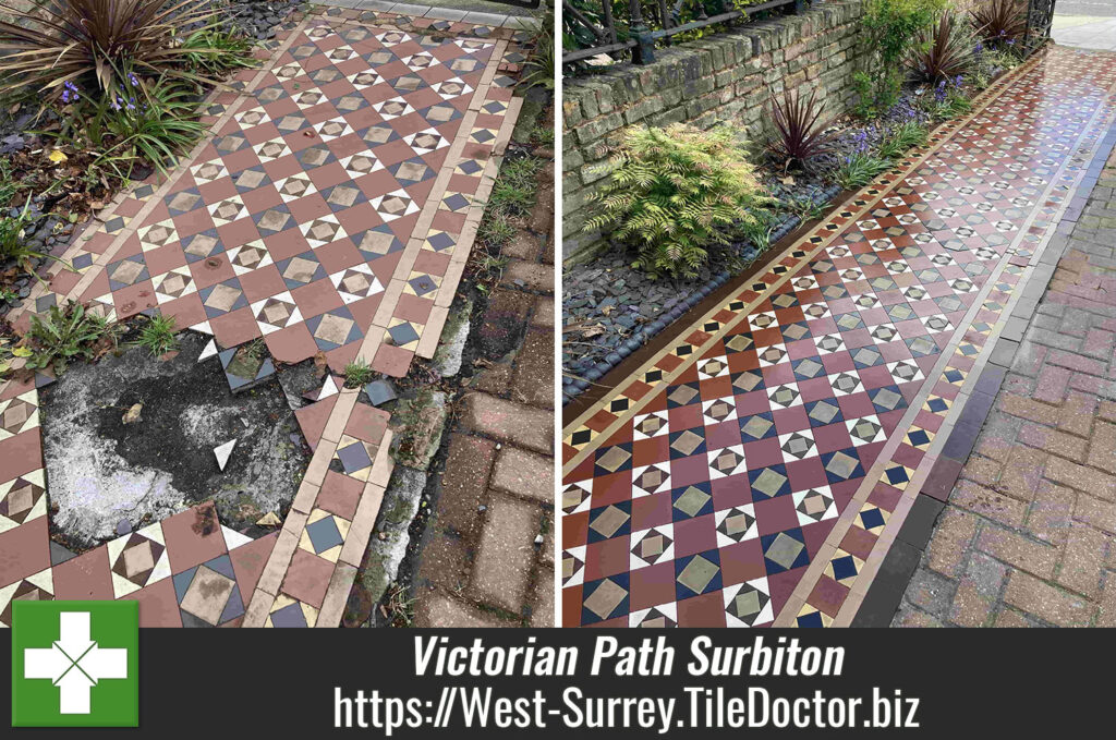 Victorian Tiled Path Restoration Surbiton