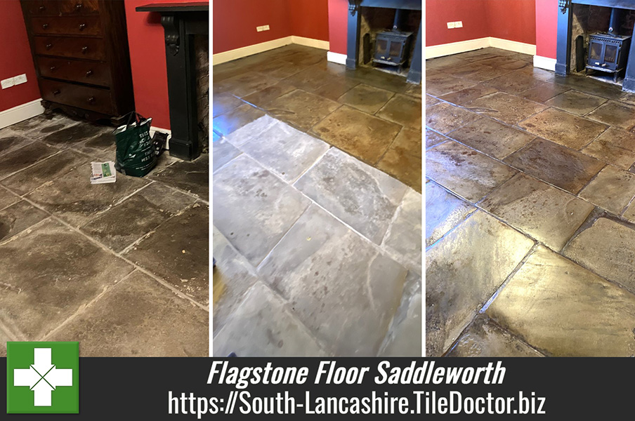 Farmhouse Flagstone Floor Restoration Saddleworth