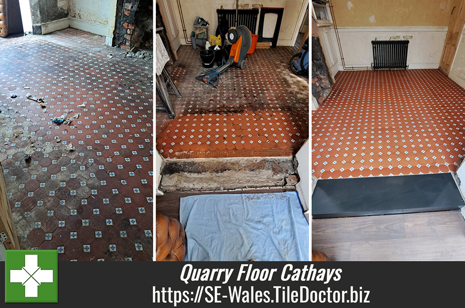 Quarry Tiled Floor Restoration Cathays Cardiff
